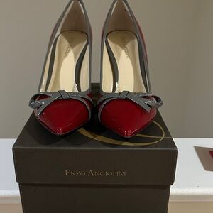 Brand New - Enzo Angiolini Burgundy and Gray Heels